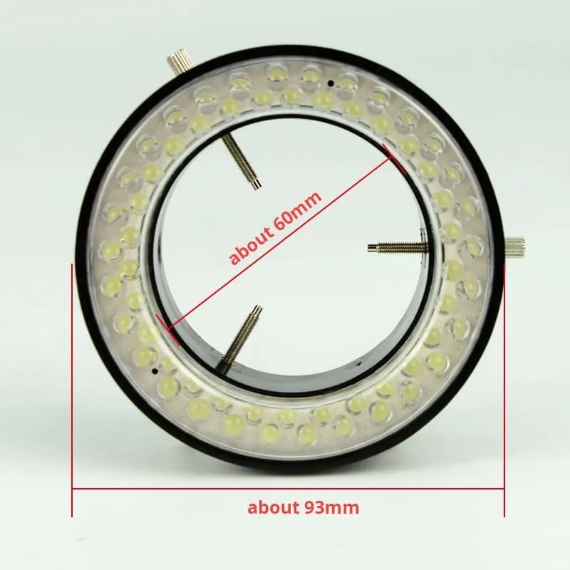 Produktbild von Mikroskop-Ringlicht Mit 60 LEDs – Innendurchmesser 60 Mm, Dimmbar, Für Stereomikroskope & Videomikroskope
