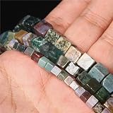 Perline di lapislazzuli pietre naturali agate distanziatori perline per la creazione di gioielli fai da te collana orecchini bracciali, agata indiana, 4 mm (circa 40-45 pezzi)