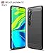 Produktbild Xiaomi Mi Note 10 / Xiaomi Mi CC9 Pro Hülle, Silikon Leder [Slim Thin] Flexible TPU Schutzhülle stoßdämpfend Carbon Fiber Cover für Xiaomi Mi Note 10 / Xiaomi Mi CC9 Pro Case, schwarz