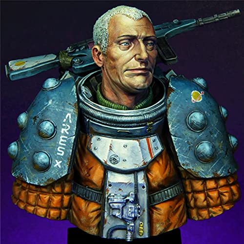 1/10 Resin Bust Model Figuur Kits, Wanderer Soldier Bust GK, Unassembled And Unpainted Kit - Afbeelding 5