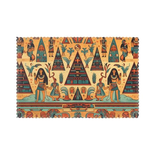 Juego de manteles individuales con patrón de papel tapiz de pared (6 hojas), manteles de mesa de 12 x 18 pulgadas, adecuados para mesas de comedor, mesas de café, banquetes