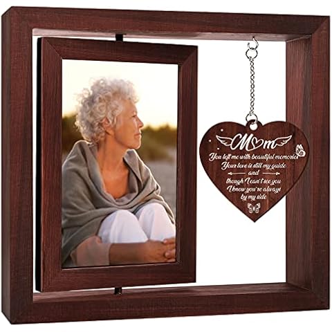 Vetbuosa Memorial Gifts for Loss of Mom Picture Frame,Christmas in Heaven,Sympathy Gifts for Loss of Mom,Bereavement Remembrance Funeral Condolence Gifts for Loss of Mother,Fits 4x6 In Photo Cover