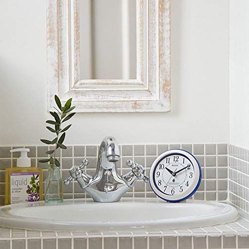 Reloj de pared analógico Rhythm 4.6 in plástico azul miniatura 6