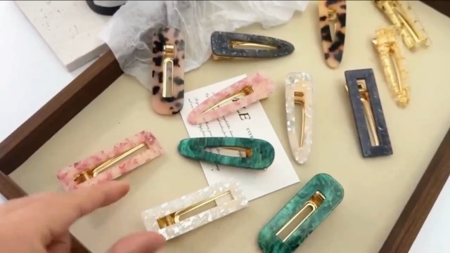 Amazon.com : Parcce 12 Pieces Acrylic Resin Marble Hair  display picture 1