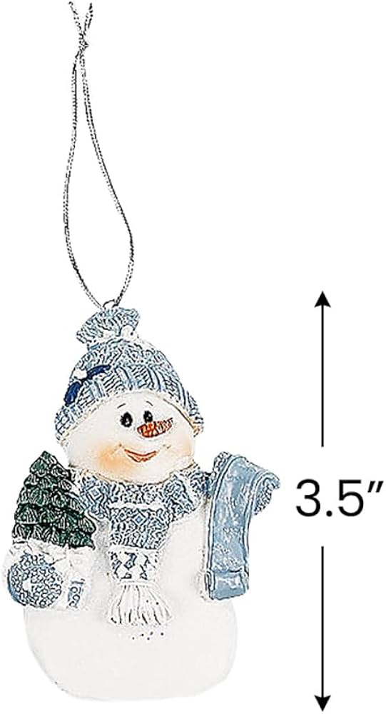 Amazon.co.jp: 樹脂ブルー 雪だるま クリスマスオーナメント (12個入り