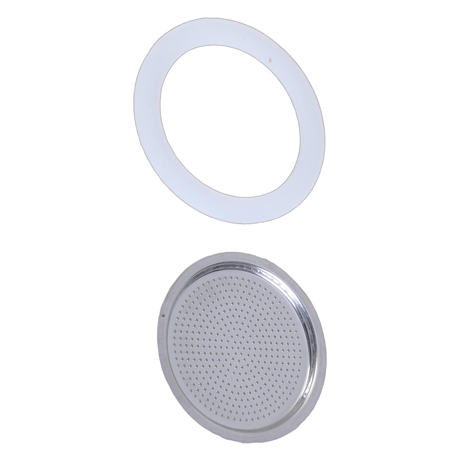 Msioytog Machine Replacement Parts Stainless Steel Filter and Flexible Silicones Gasket Seal Espresso Maker Accessories Coffee Maker Replacement Gasket