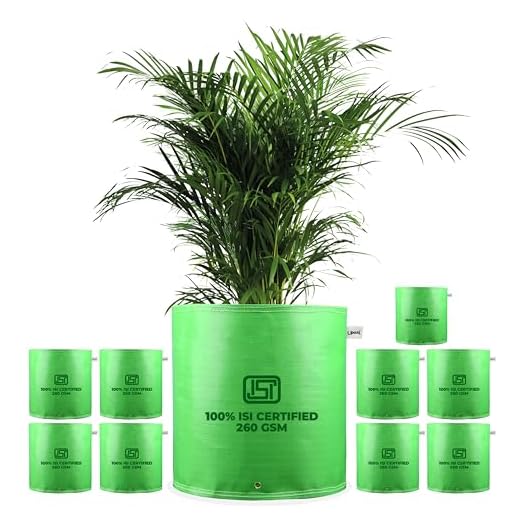 UPAAJ Premium Grow Bags 18x18 inches, pots for Plants Big Size 24 inches | Big gamley for Plants | pots for Plants Big Size | Plant Bag for Terrace Garden Setup | Jumbo growbag | Pack of 10