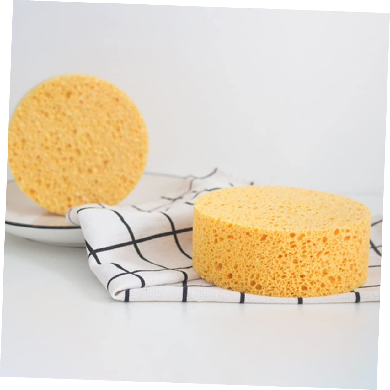 Baluue 125stücke Runde Cellulose Gesichtsreinigungsschwämme Natürliche Kosmetik-schwämme Für Sanfte Entfernen Von Make-up Geeignet Für Hauttypen Und Geschenkidee Für Und