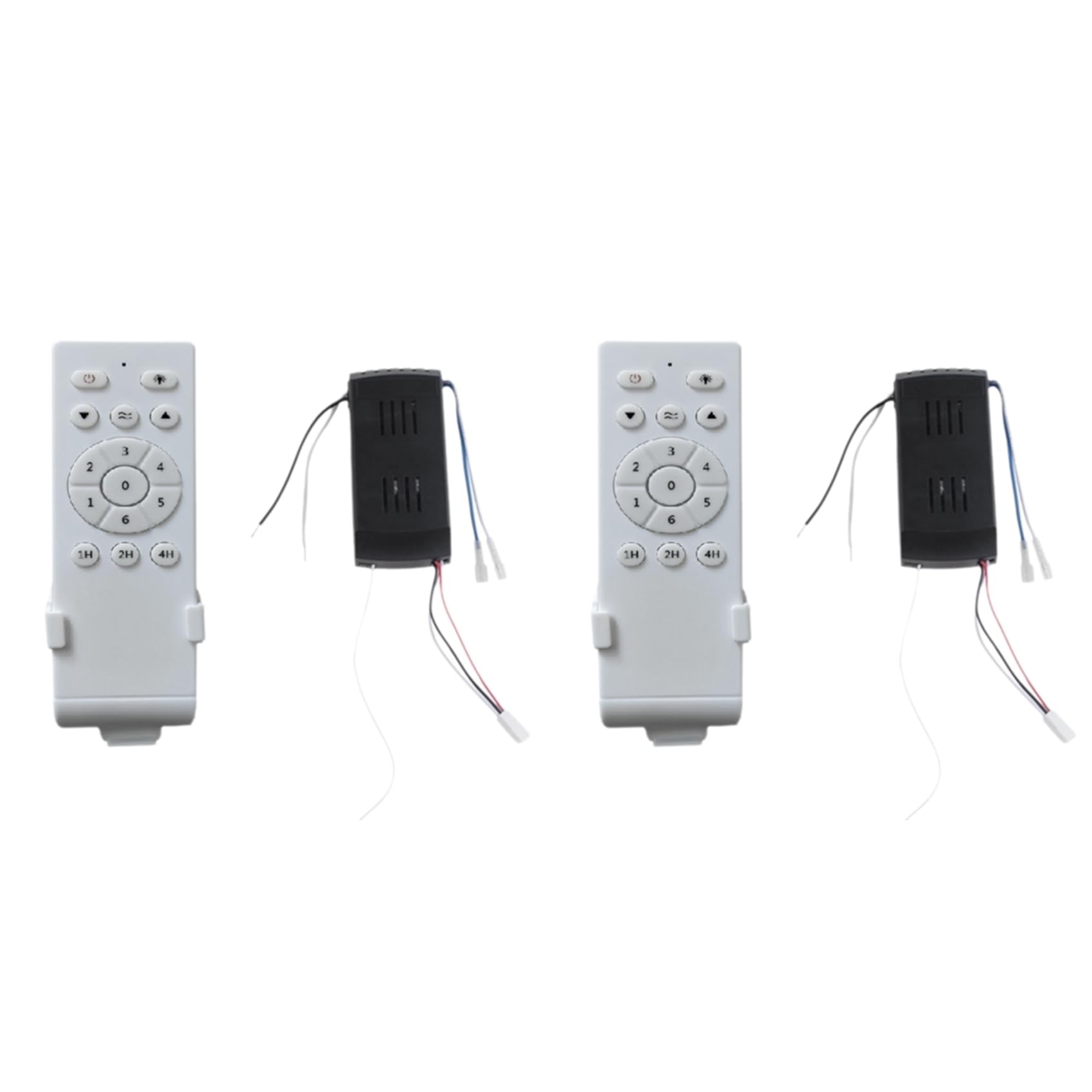Vjsujehgy 2X Universal Ceiling Fan Remote Control Kit Low Voltage 30w Dc Fan Light Driver Controller 6-Speed & Timing Remote