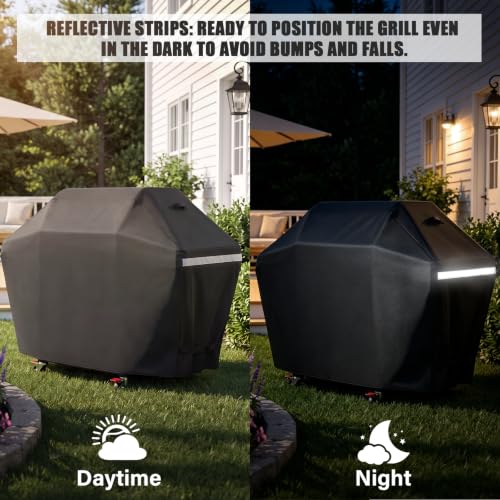 Image of QuliMetal Grill Cover for Outdoor Grill 60 Inch, Heavy Duty Waterproof