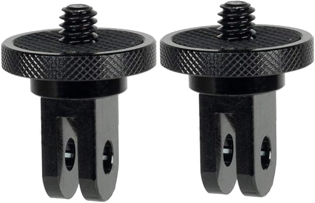 Linghuang Camera Mount Adapter 1/4" -20 Conversion Adapter Tripod Mounting for GoPro CNC Aluminum Metal - Mount Your Camera to Any for GoPro Mount Accessory,2 Pack