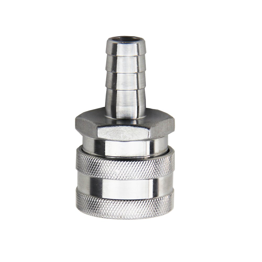 Mangobuy 304 Stainless Steel Quick Disconnect Set Home Brew Fitting Connector Homebrewing (Qd Female1/2 Barb)