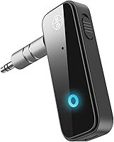 Vista 1 de JXTZ Adaptador auxiliar Bluetooth 5.3 para automóvil, transmisor Bluetooth inalámbrico 2 en 1 y receptor para auriculares, altavoz de audio