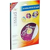  Pressit 100 Etiketten A4 Kompatibel Weiß DVD & CD Etiketten