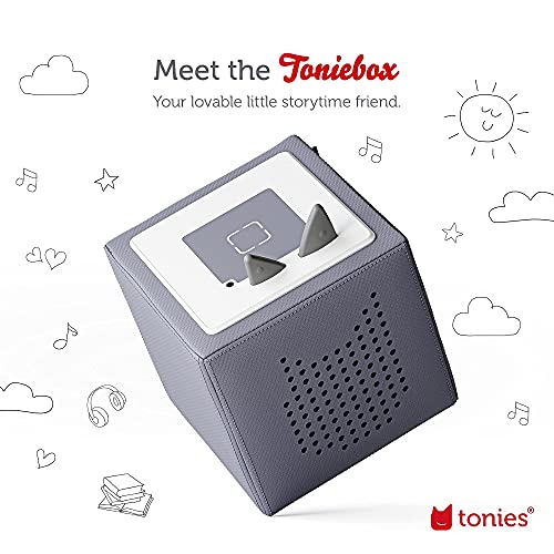Image of Toniebox 1 Audio Player Starter Set with Playtime Puppy - Listen, Learn, and Play with One Huggable Little Box - Gray
