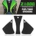 CXEPI Paraserbatoio per Moto,Protezioni Laterali Serbatoio Paraserbatoio Adesivo per Kawasaki Z1000 2015-,Nero