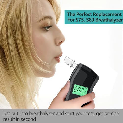 Image of 150 PCS Professional Breathalyzer Mouthpieces, Individually Wrapped, Compatible for S80, Trace Scout, Element & Eclipse Breath Alcohol Testers (Pack of 150)