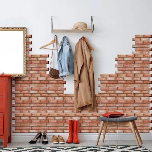 Pegatinas de pared ladrillo 3D paneles autoadhesivos y papel tapiz extraíble DIY 3