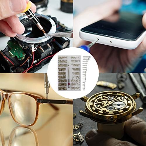 LxwSin M2 M1.4 M1.2 Screws Kit, 500pcs Laptop Notebook Computer Replacement Screws Kit with Screw Pen, Micro Flat Round Countersunk SSD Electronic Repair Screws Assortments for Glasses, Watch, Jewelry