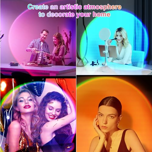 Sunset Lamp Projector with APP and Button Control, Multicolor Changing Projection Light Sunlight Lamp for Bedroom, Photography, Party, Tiktok Live, Room Decor - Image 4