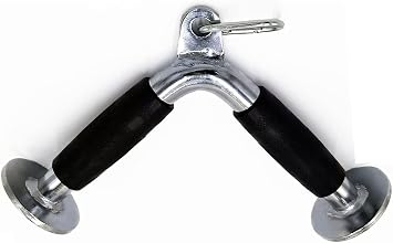 V Shaped Press DownBar, Strength Training Deluxe Single Double D Handle Tricep Rope, V-Shaped Rotating Straight Press Down Bar for Weight Workout, Cable Machine Accessories