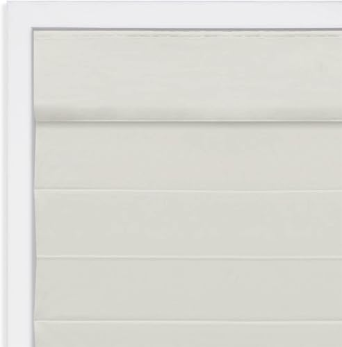 Miniatura 5 de DEZ Furnishings 3QIV340720 Persiana romana opaca sin cordón, aislante, 34 pulgadas de ancho x 72 pulgadas de alto, marfil