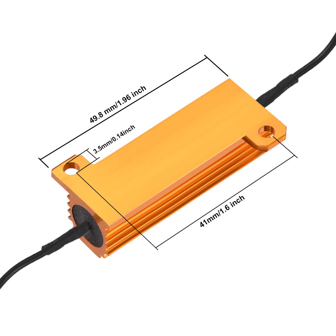Amazon | uxcell メタルクラッド抵抗 抵抗器 アルミニウムハウジング