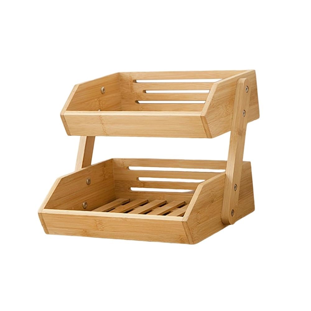 Zhaoj24-05 Fruit Racks 2 Tier Fruit Storage Basket Vegetable Cake Multipurpose Bowl Organizer Bracket Holder