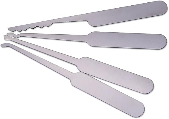 5pcs Lock Pick Tools Hide in Card,Mini Portable Lock Pick Set