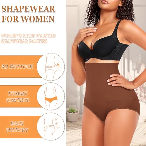 Image of Werena Tummy Control Shapewear Panties For Women Seamless High Waist Shaping Body Shaper Girdle Underwear