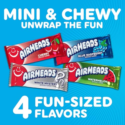 Airheads Mini Candy Bars, Taffy Variety Pack, 5 lb Bag | Assorted Flavors, Individually Wrapped Bulk Candy, Artficially Flavored - image 4