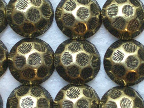 Antique Brass Oxford Upholstery Tacks Nails Hammered Finish 7/16 Inch Head 1/2 Inch Shank (250) #TOP1