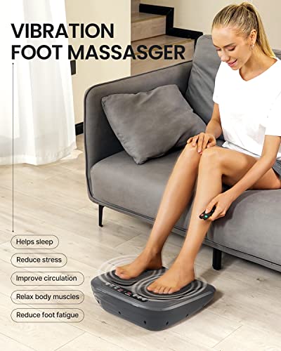 Vibrating And Rolling Foot Massager Electric Shiatsu Foot Massager Acupressure Foot Circulation Stimulator With Remote Control, Touch Panel, 2 Programs, 3 Auto Modes For Home, Office #TOP1