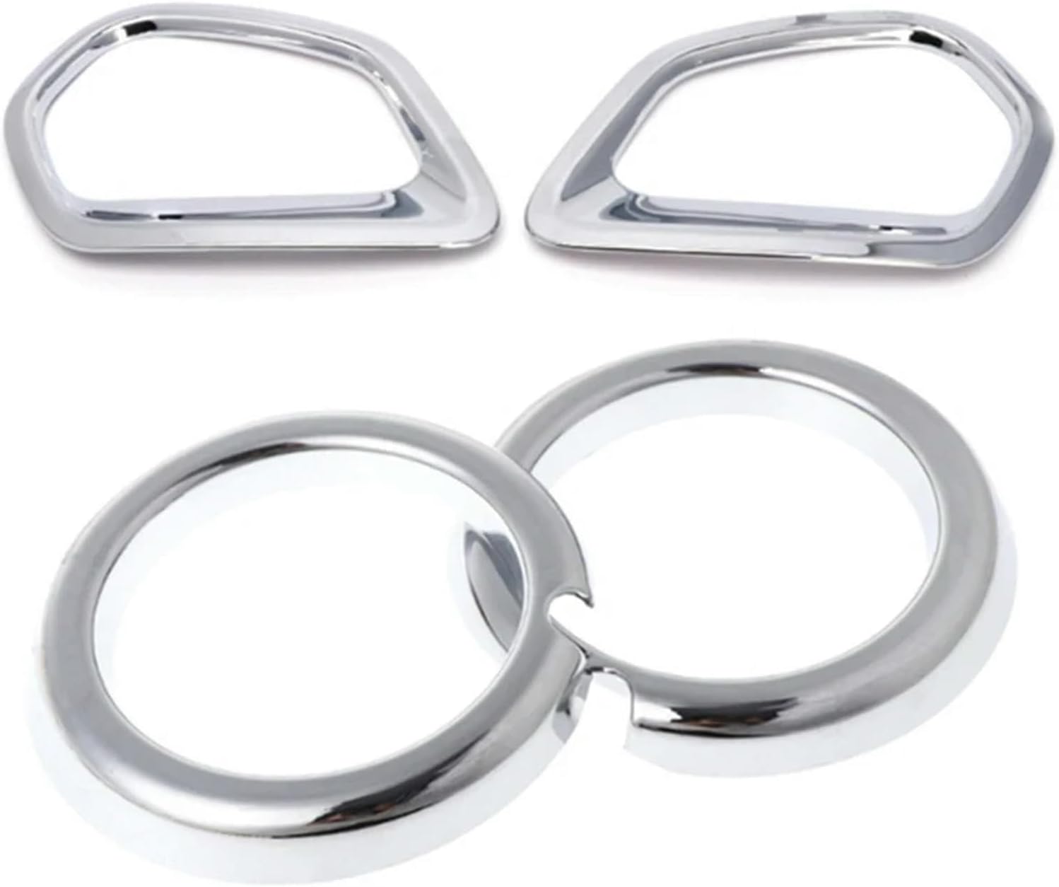 Front and Rear Fog Lights Cover Trim Decorative Frame for Mitsubishi Outlander 2016-2020