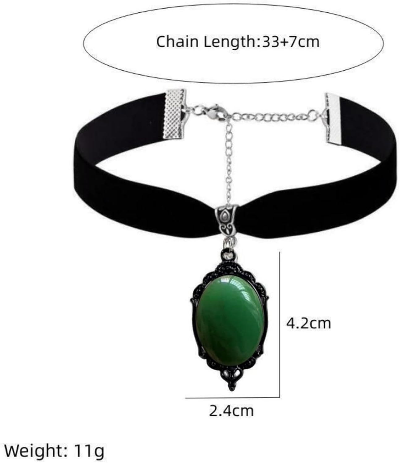 Gothic Velvet Choker Necklace for Women,Vintage Black Satin Surface Gemstone Necklace Statement Hollowed Out Multicolor Crystal Necklace Punk Style Halloween Mysterious Witch Jewelry - Image 5