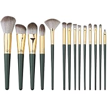 Green Cloud 14pcs Makeup Brush Set Soft Hair Blush Brush Eyeshadow Brush Loose Powder Brush