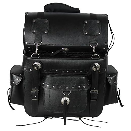 Baúl Trasero con rulo de Cuero 39 litros