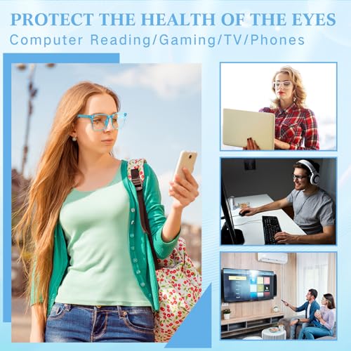 Image of Jerify 18 Pack Blue Light Glasses for Women Men, Bluelight Blocking Glasses for Computer Reading Phone Screen Gaming TV