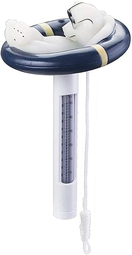 Miniatura 8 de NY Termómetro flotante para piscina, termómetro de agua de estanque con cuerda, termómetro de piscina para bebés para piscinas al aire libre e