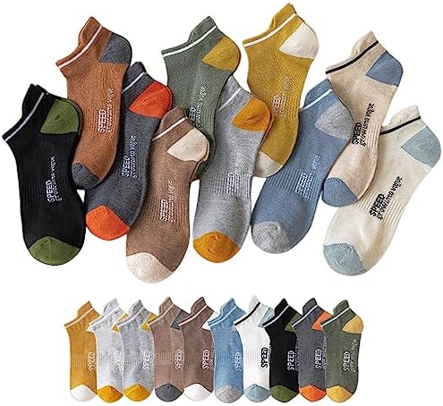 svlftecon Unisex Ankle Socks Thin Soft Athletic Low Cut Socks With Tab for Men Women 10-20 Pack (MIX11(10 Pairs),Medium)