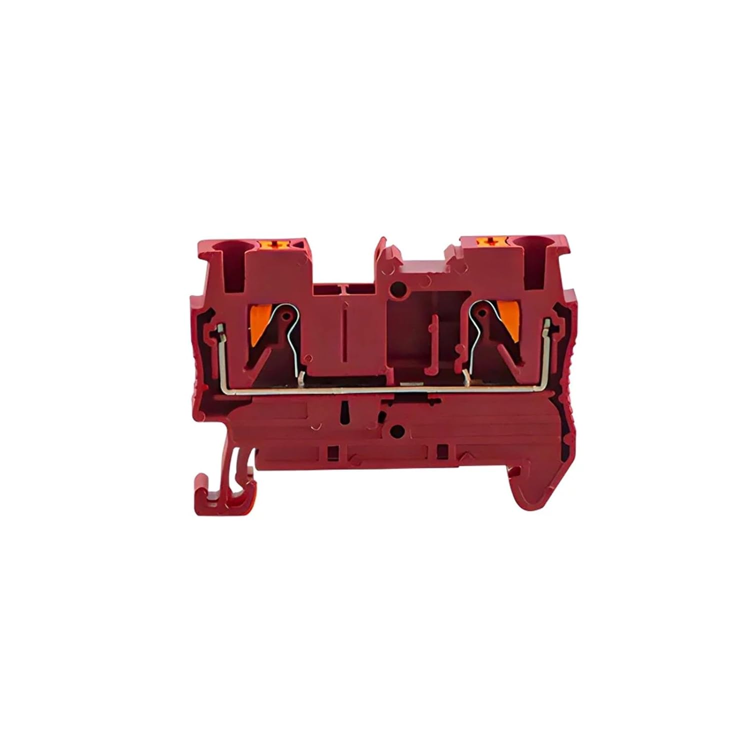 10pcs DIN Rail Terminal Block PT-2.5 Push-in Terminal Connector Spring Type screwless Wire Conductor Terminal Block PT2.5(Green)