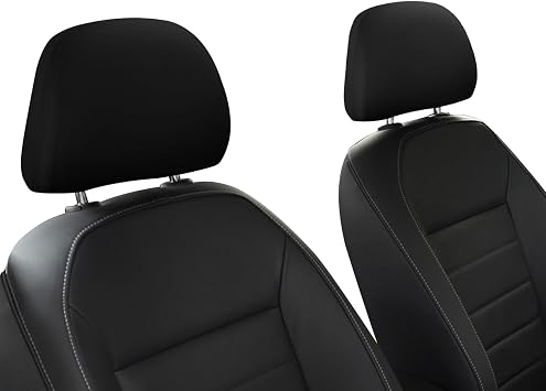 2PCS Car Headrest Cover, Soft Headrest Comfort Seat Cover, Breathable Automobile Decoration Kit, Reusable Flexible Automotive Interior Seat Pillow Protective Covering Accessories for Most Cars
