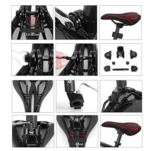 Assento de bicicleta de gel NOBRANDED, assento de bicicleta mais confortável, espuma de memória à pr