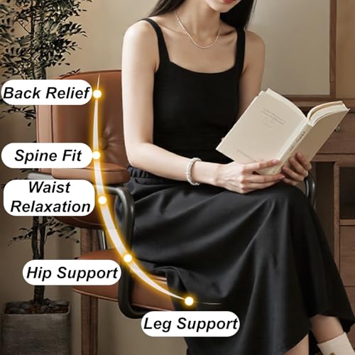 Chaise de bureau pivotante rose compacte et confortable pour ordi