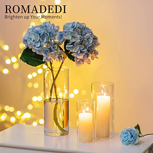 Hurricane Glass Candle Holder Vase: Set Of 30 Clear Cylinder Vases For Centerpieces Flowers, Pillar Candles, Floating Votive Wedding Table Centerpiece Home Decor 6''/7.8''/10'' High #TOP1