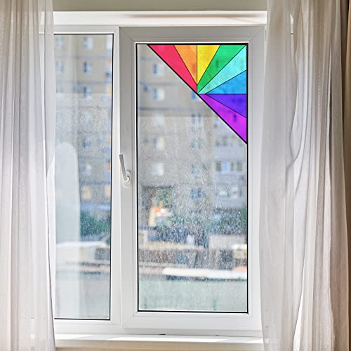 Vinilo para ventana de vitral arcoíris 12" miniatura 3