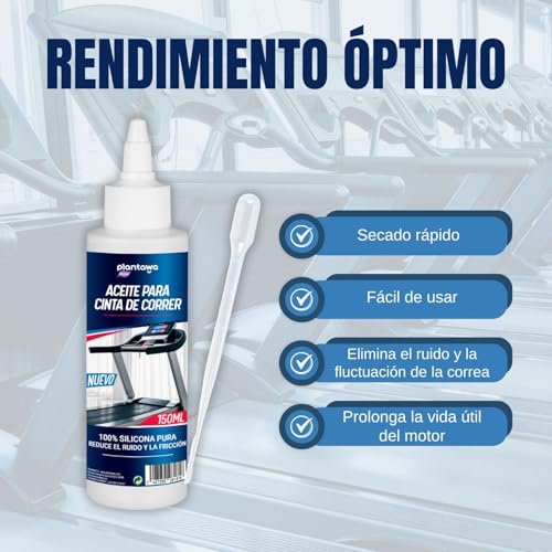 Plantawa Lubricante cinta de correr 150ml | Aceite para Cinta Correr. Ideal para Gimnasios, Cintas Domésticas. Aplicación Precisa. Apto para todas las cintas de correr. - imagen 2