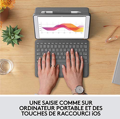 Clavier iPad Logitech Combo Touch transformez votre tablette en ordinateur avec pavé tactile - 3