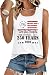 UBGJVNN Square Neck Patriotic Tank Tops for Women 4th of July 250th Years Flag USA Graphic Cami Shirts Summer Tops Tee(DWS-White21,Medium)