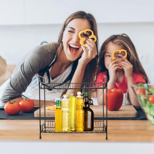 Étagère de rangement robuste pliable en fer forgé à pieds surélevés - 3